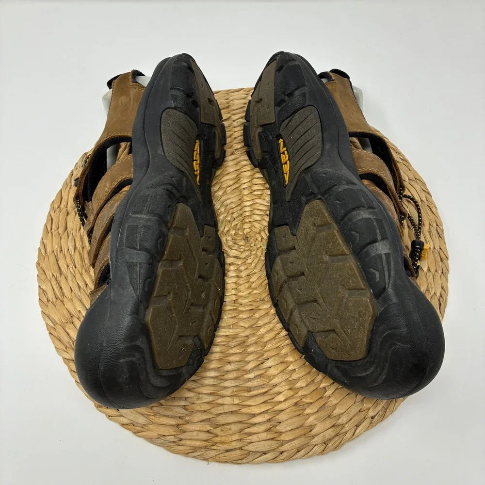 KEEN Men's 10 Brown Leather Newport Hybrid Sandals Hiking Trail Shoes 1001870‎